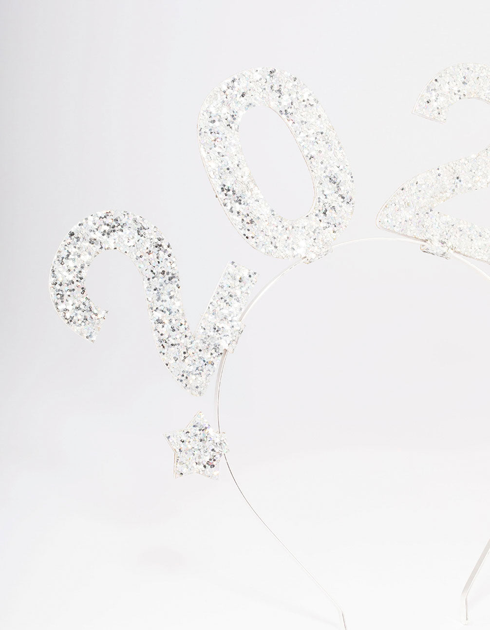 Silver Glitter 2024 New Years Headband