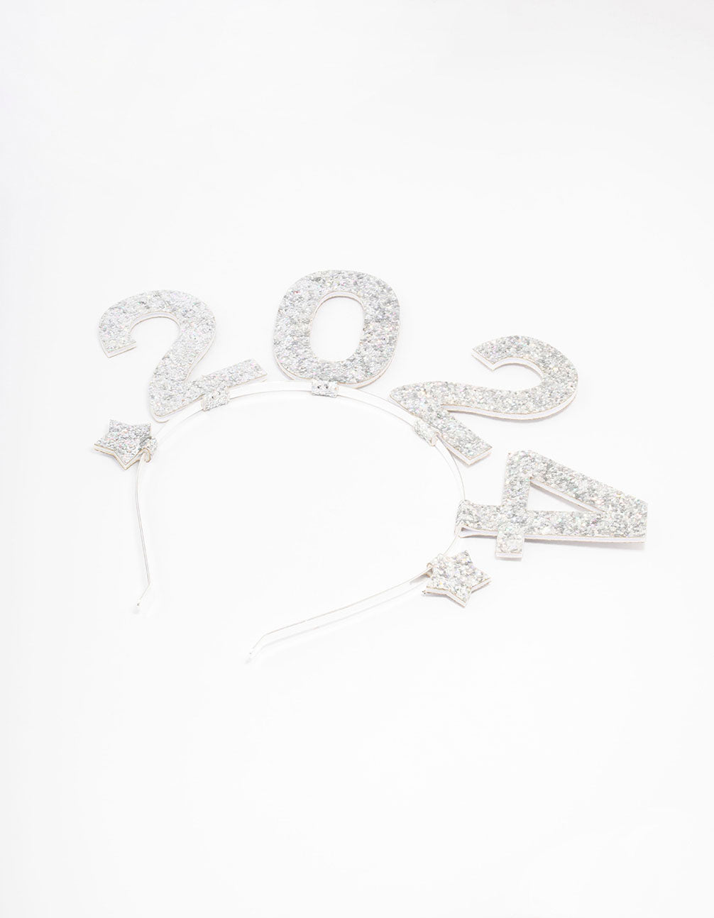 Silver Glitter 2024 New Years Headband