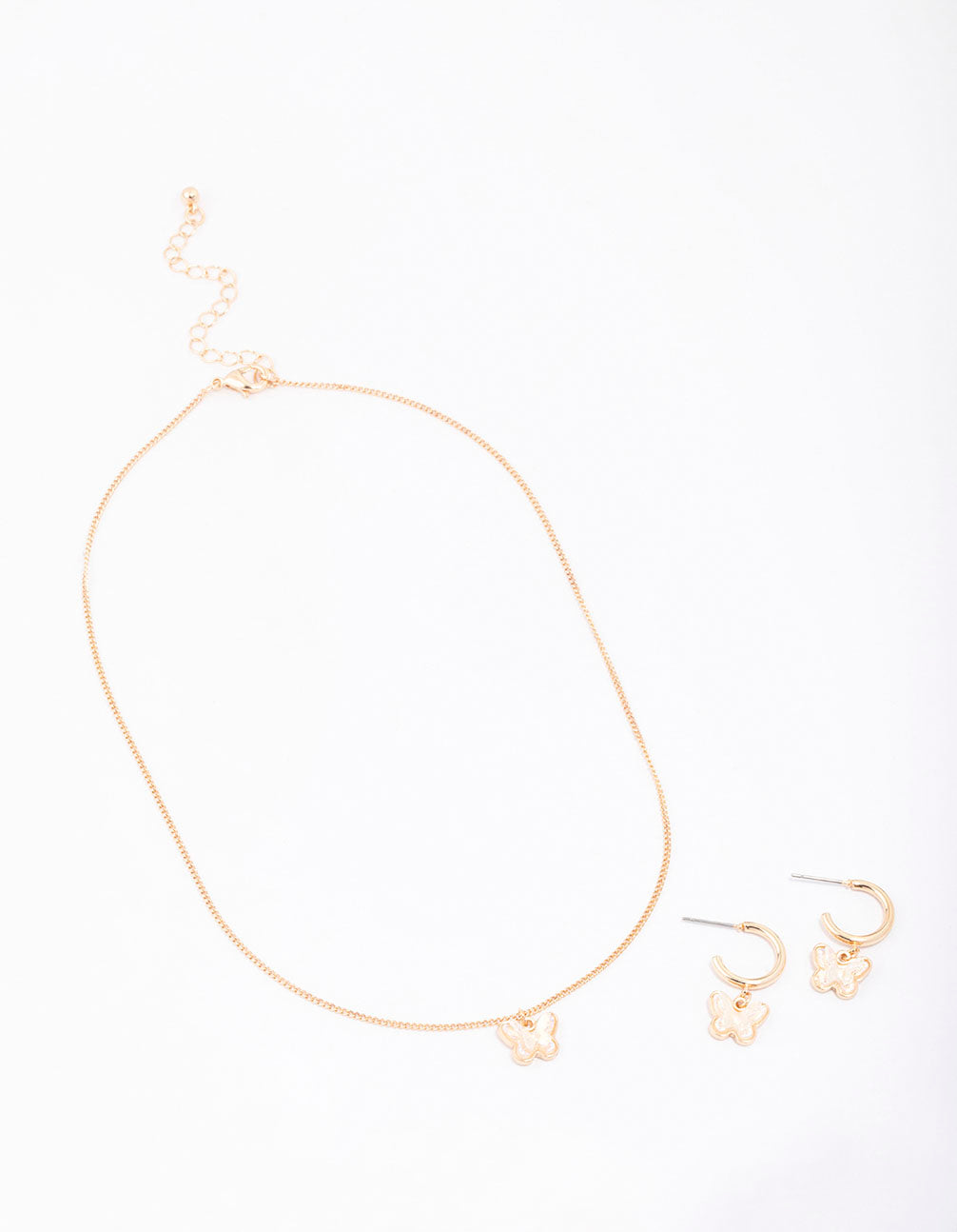 Gold Butterfly Jewellery Set