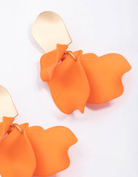 Orange Petal Drop Earrings - link has visual effect only