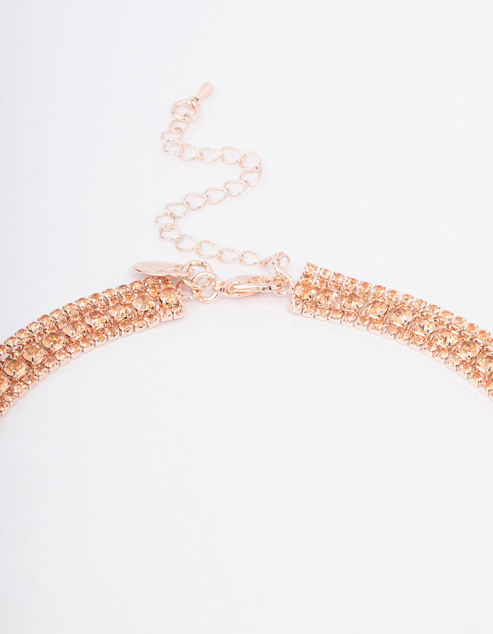 Rose Gold Cup Chain Layered Choker Necklace