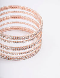 Rose Gold Layered Cup Chain Wrist Cuff - link has visual effect only