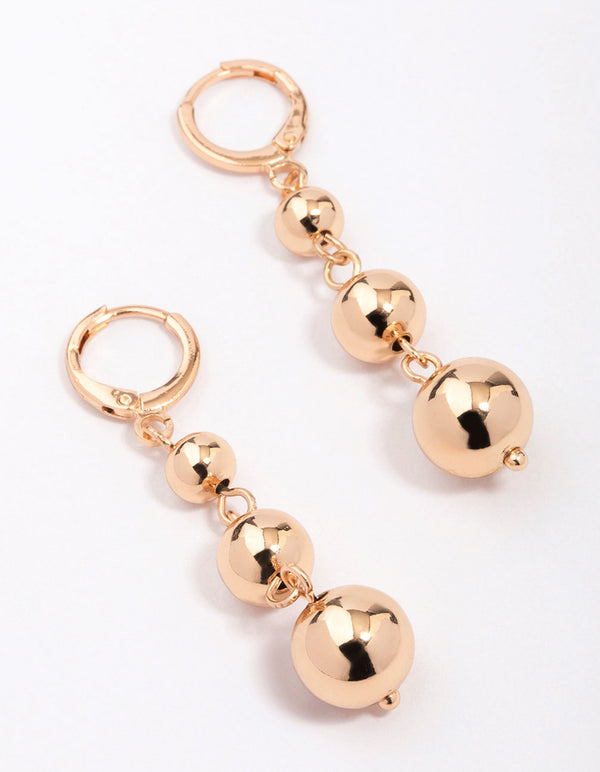 Gold Ball Drop Earrings Lovisa