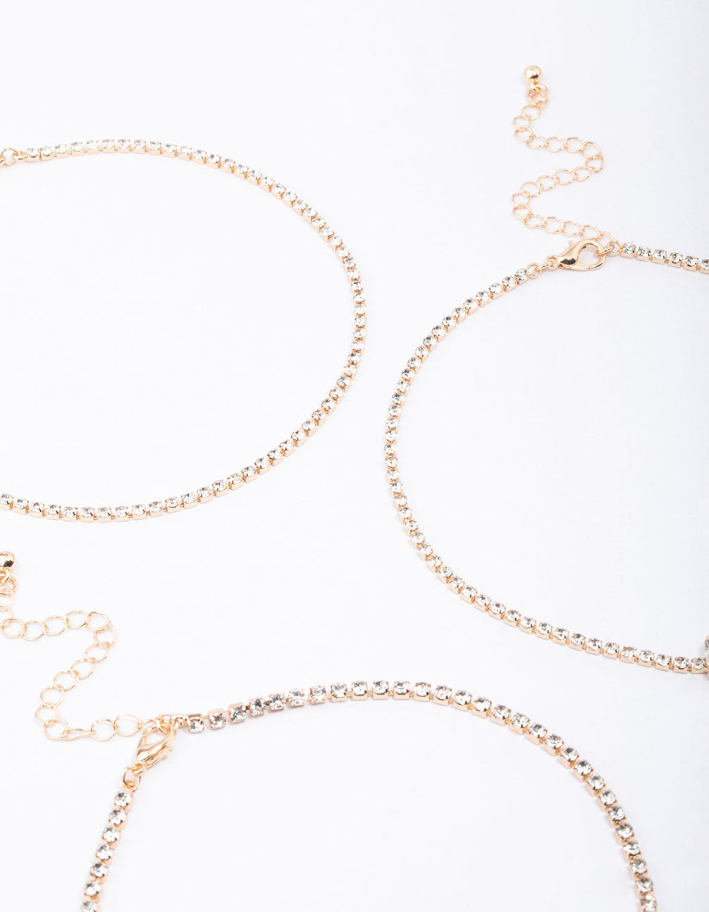 Gold Round & Pear Choker 5-Pack