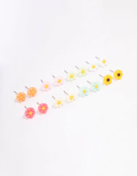 Silver Sunflower Earring 8-Pack - link has visual effect only