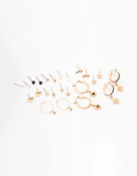 Gold Star & Heart Earring 12-Pack - link has visual effect only