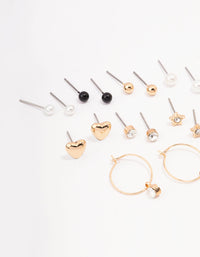 Gold Star & Heart Earring 12-Pack - link has visual effect only