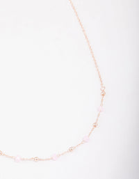 Gold Bead & Ball Chain Necklace - link has visual effect only