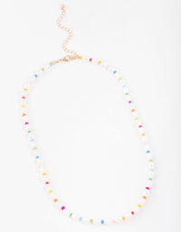 Colourful Beaded Pearl Short Necklace - link has visual effect only