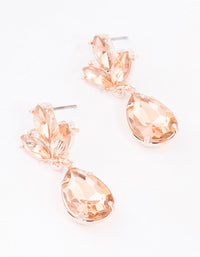 Blush Pear Marquise Diamante Drop Earrings - link has visual effect only