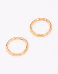 Gold Plated Titanium Fine Sleeper Earrings 6mm - link has visual effect only