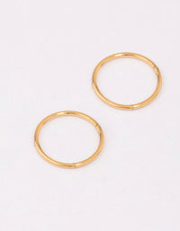 Gold Plated Titanium Fine Sleeper Earrings 8mm - link has visual effect only