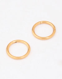 Gold Plated Titanium Sleeper Earrings 10mm - link has visual effect only