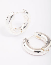Gold Small Plain Clicker Hoop Earrings - link has visual effect only