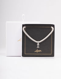 Silver Snake Chain Baguette Necklace - link has visual effect only