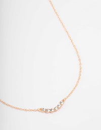 Gold Linear Bezel Diamante Necklace - link has visual effect only
