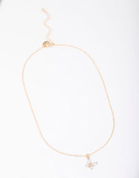 Gold Asymmetrical Butterfly Necklace - link has visual effect only
