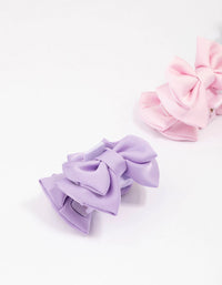 Pastel Bow Small Hair Claw Clip 3-Pack - link has visual effect only