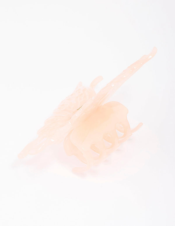 Pink Molten Butterfly Hair Claw Clip