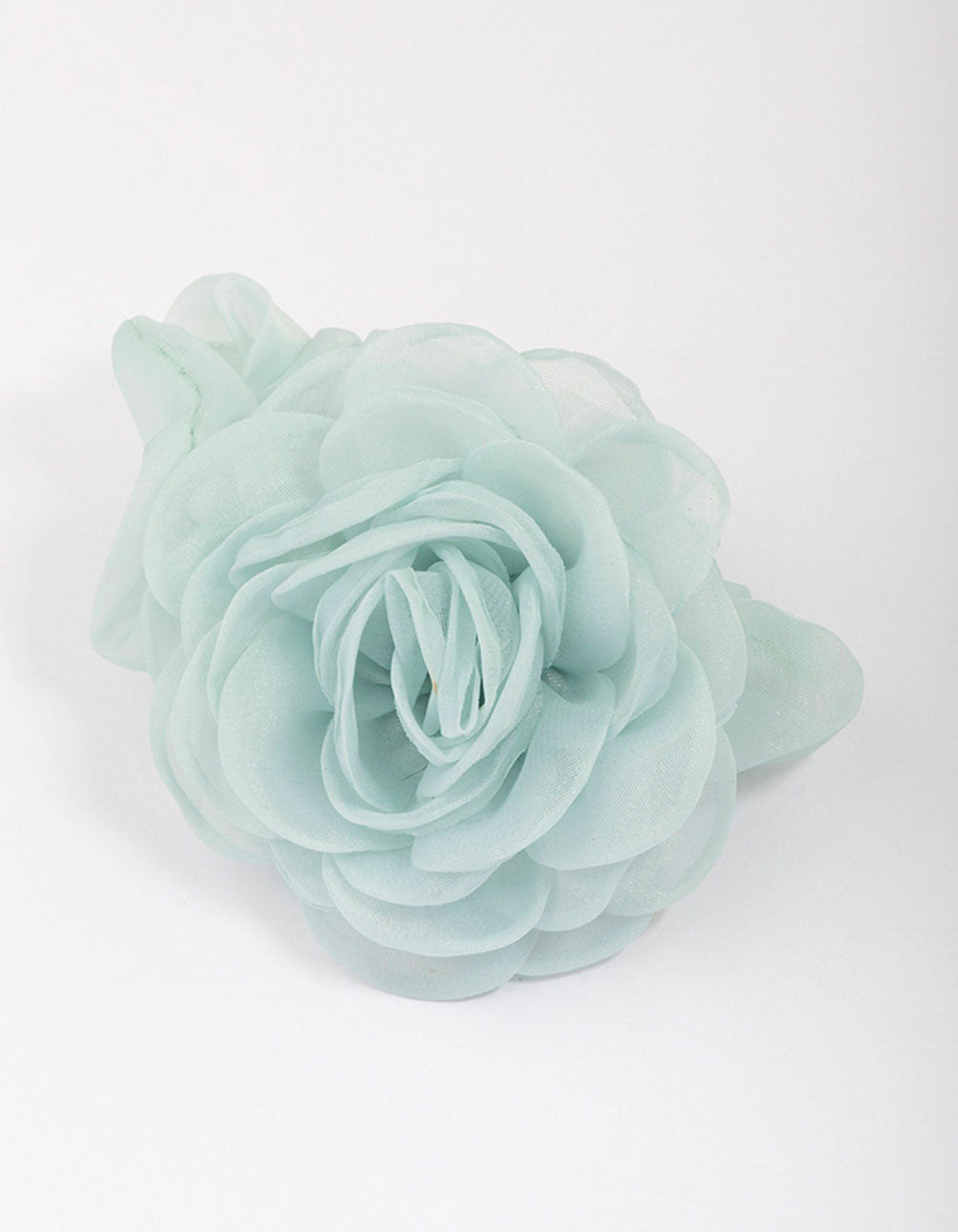 Blue Fabric Chiffon Flower Hair Scrunchie