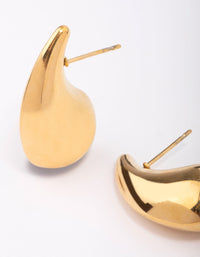 Waterproof Gold Plated Stainless Steel Skinny Bubble Drop Earrings - link has visual effect only