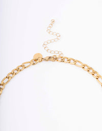 Gold Plated Stainless Steel Chunky Figaro Necklace - link has visual effect only