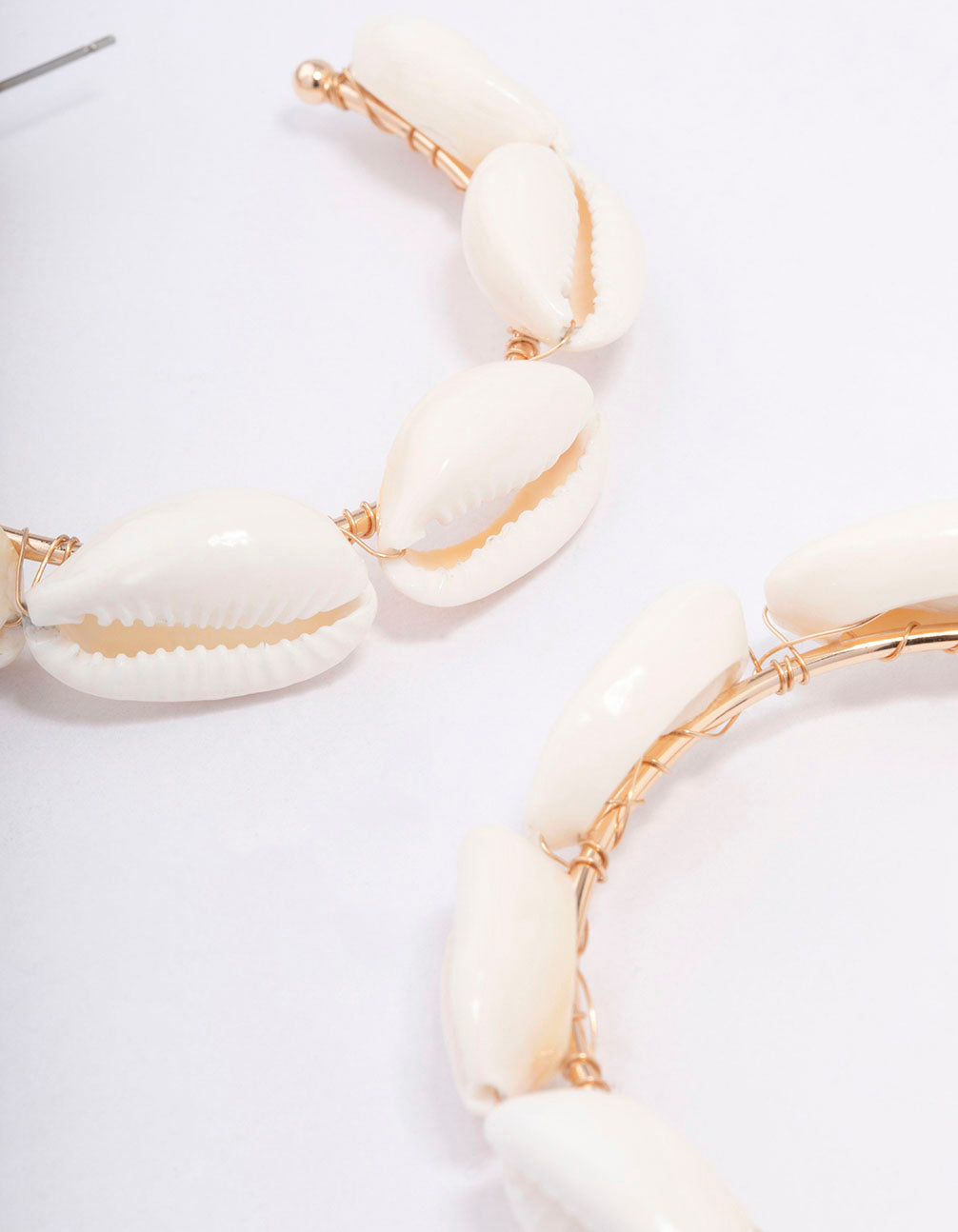 Genuine Shell Large Hoop Earrings