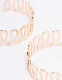 Gold Large Swirl Hoop Earrings - link has visual effect only