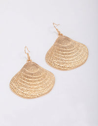 Gold Multi Shell Drop Earrings - link has visual effect only