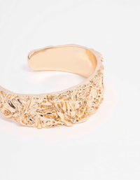 Gold Small Textured Multi Wrist Cuff - link has visual effect only