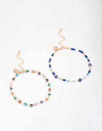 Gold Evil Eye Anklet Pack - link has visual effect only