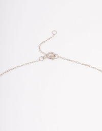 Platinum Sterling Silver Baguette Cubic Zirconia Pendant Necklace - link has visual effect only