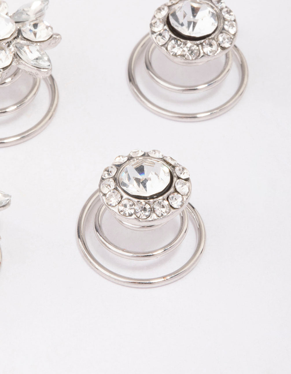 Silver  Round Hair Spiral 6-Pack