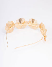 Gold Wire Diamante Flower Headband - link has visual effect only