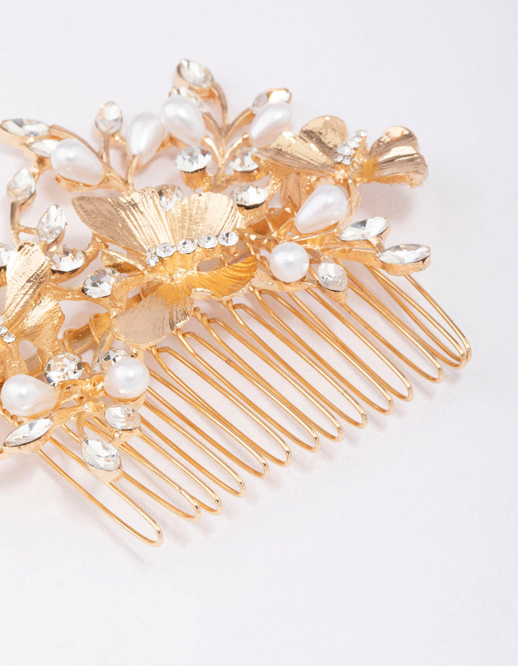 Gold Forest Butterfly Hair Comb
