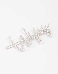 Silver Diamante Wifey Hair Clip - link has visual effect only