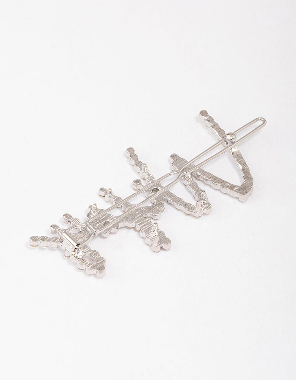 Silver Diamante Wifey Hair Clip