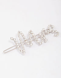 Silver Diamante Mrs Hair Clip - link has visual effect only