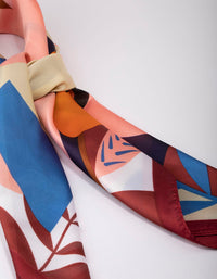 Fabric Floral Geometric Pattern Scarf - link has visual effect only