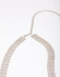 Silver Wide Diamante Belt - link has visual effect only