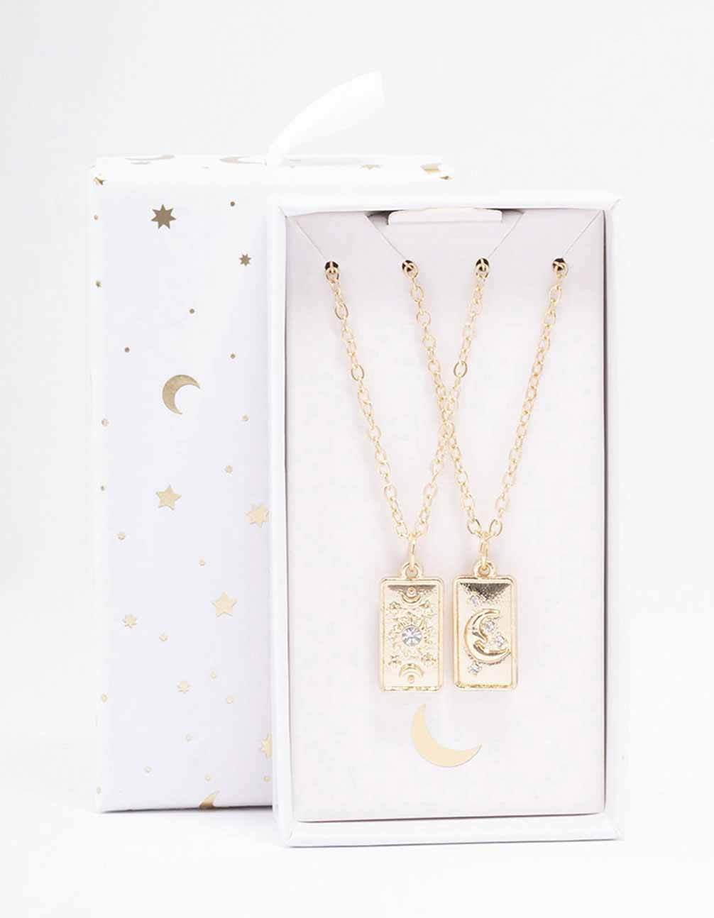 Gold Celestial Tag Necklace Pack