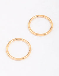 Gold Plated Surgical Steel Sleeper Hoop Earrings 10mm - link has visual effect only