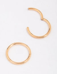 Gold Plated Surgical Steel Sleeper Hoop Earrings 10mm - link has visual effect only