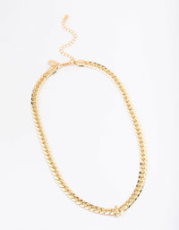 Gold Plated Diamante V Chain Necklace - link has visual effect only