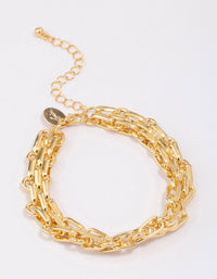 Gold Plated Chunky Weave Bracelet - link has visual effect only