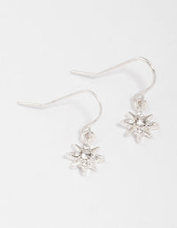 Silver Diamante Eight-Point Star Drop Earrings - link has visual effect only