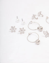 Silver Cloud & Snowflake Earring 12-Pack - link has visual effect only