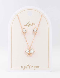 Gold Diamante Butterfly Jewellery Set - link has visual effect only