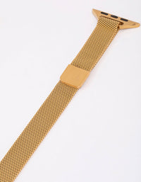 Gold Mesh Thin Watch Band 38/40/41mm - link has visual effect only