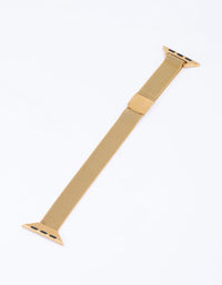 Gold Thin Mesh Watch Band 42/44/45mm - link has visual effect only